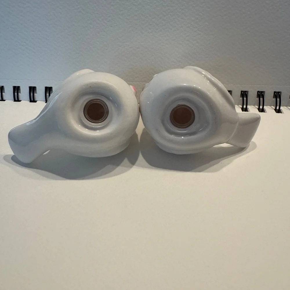 NEW Wedding Bride Groom Salt Pepper Shakers LOVE BIRDS NEW Ceramic Porcelain